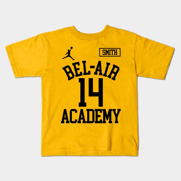 Will Smith Bel Air Basketball Jersey Kids T-Shirt by darklordpug